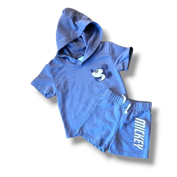 Disney Other - Disney Baby Mickey Hoodie and Shorts Set